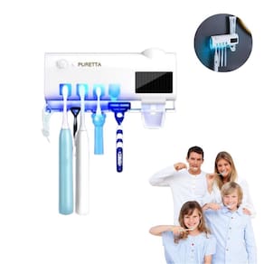 Suporte De Escovas Com Aplicador De Pasta Dental Automático