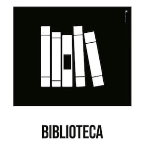Kit 3 Placas Desenho - Biblioteca