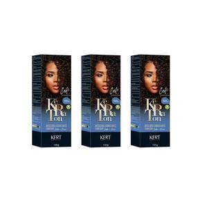 Coloraçao Keraton Banho De Brilho Cafe Cast Escuro-Kit C/3Un