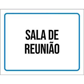 Placa Ambiente Sinalização Setor Sala De Reunião 36X46