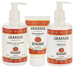 Kit Granado Gengibre SPA Hidratante Corporal 300ml + Creme Para As Mãos 50ml + Sabonete Líquido energizante 300ml