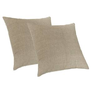2 Capas Almofada Luxo 50X50 Suede Premium Com Ziper Areia
