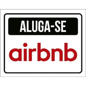 Placa Sinalização - Aluga-Se Airbnb 36X46