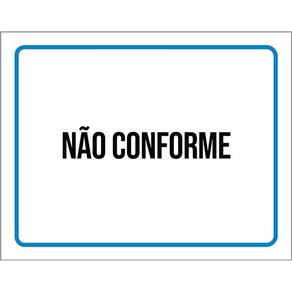 Placa Sinalização - Identificação Não Conforme 36X46