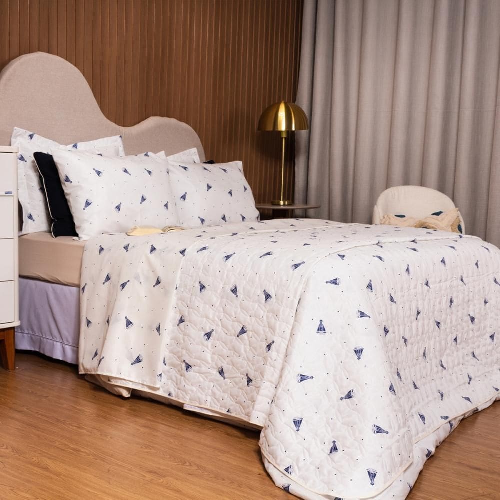Cobre Leito Essencialle Casal Ou Queen 3 Peças Nossa Senhora