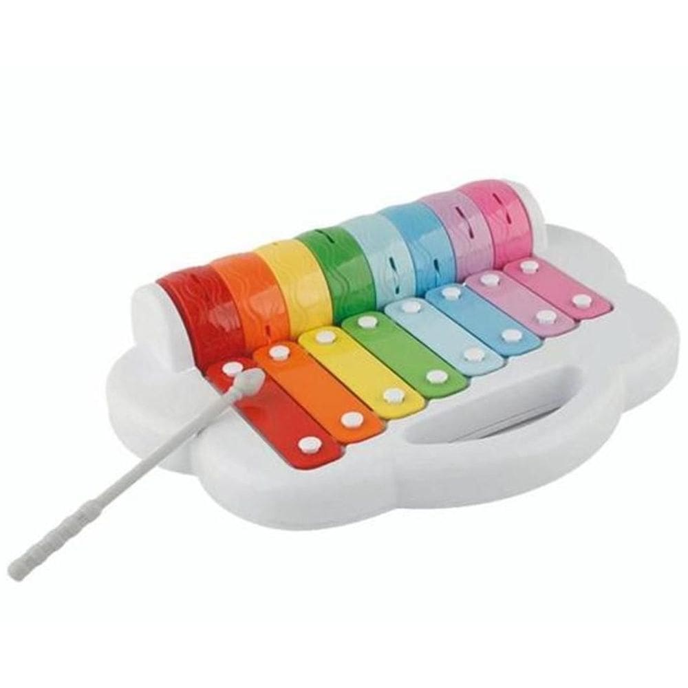 Piano Xilofone Infantil 2X1 Arco-Íris - Zippy Toys