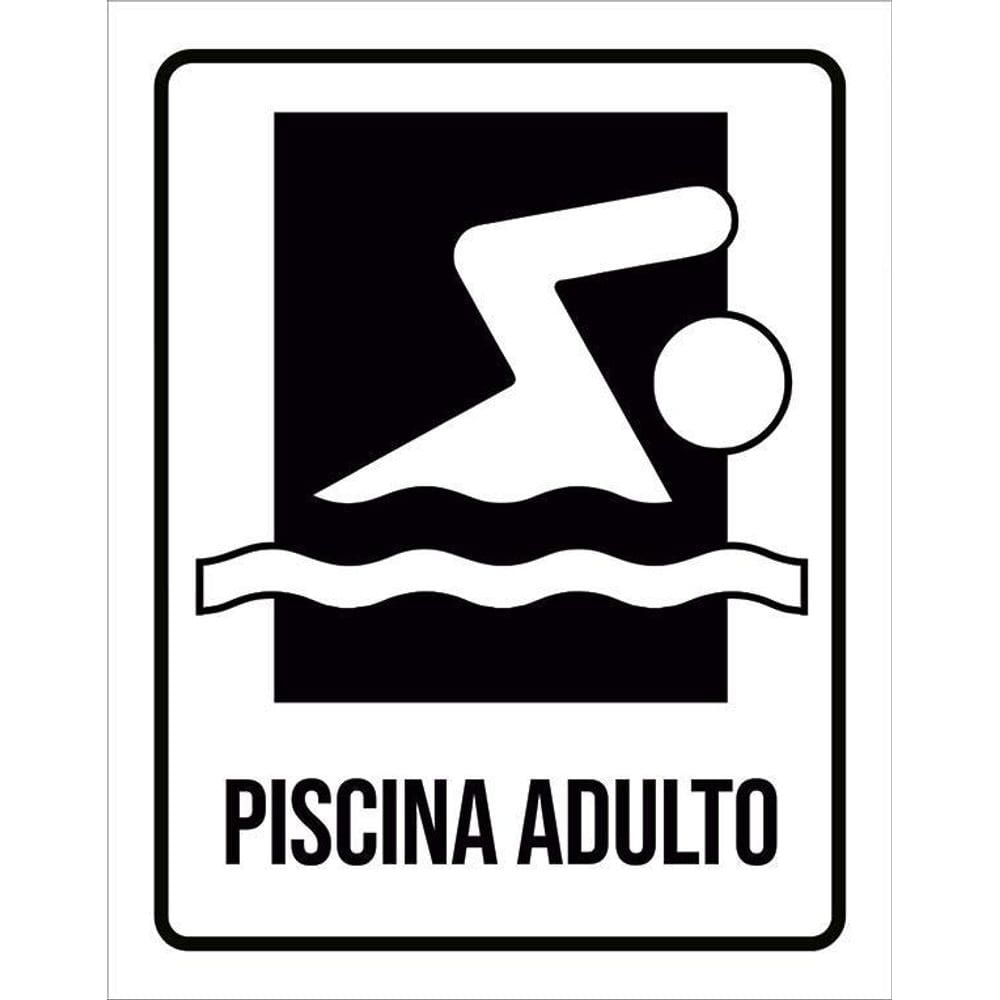 Placa Condomínio Ambiente Piscina Adulto 36X46
