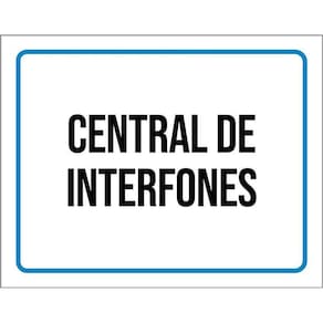 Placa Ambiente Sinalização Setor Central De Interfones 36X46