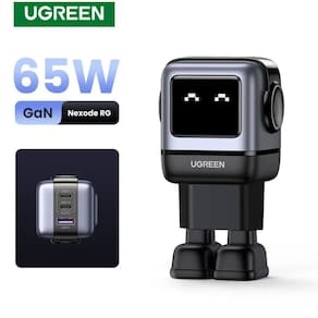 Carregador Rápido Usb Usb C 65W Robô Ganfast Suporta 25W 45W