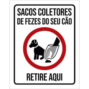 Kit 3 Placas Sacos Coletores Fezes Seu Cão Retire Aqui