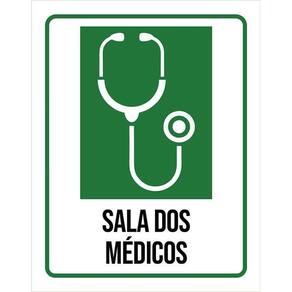 Kit 3 Placas Sinalização Hospitalar Sala Dos Médicos
