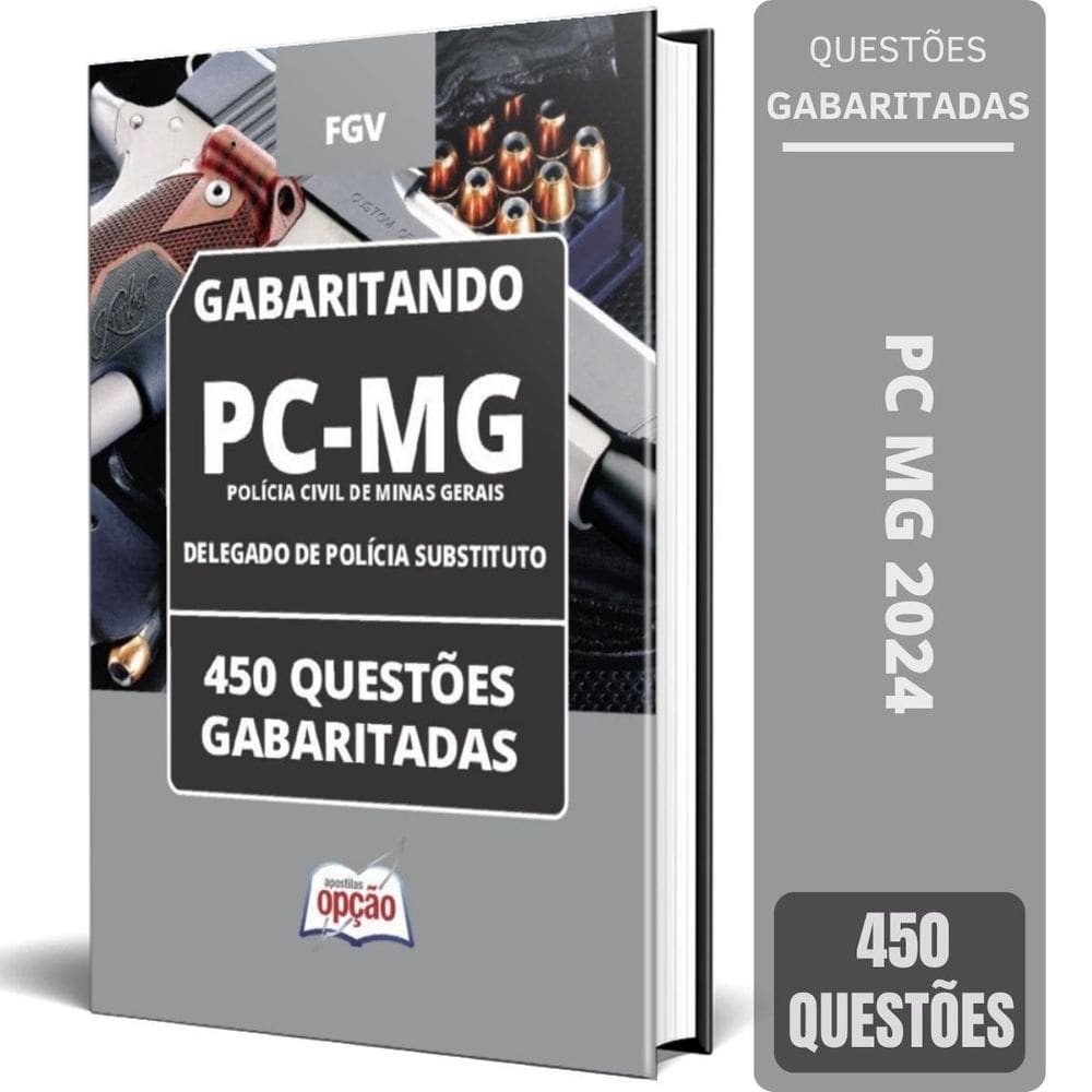 Caderno Pc Mg 2024 Delegado Polícia Substituto 450 Questões