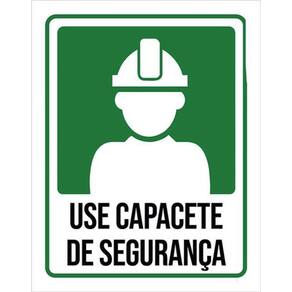 Kit 3 Placas Sinalização Use Capacete Segurança