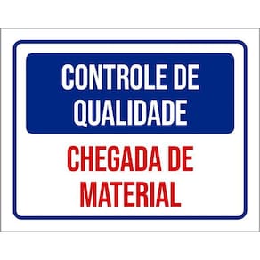 Kit 3 Placas Controle De Qualidade Chegada De Material