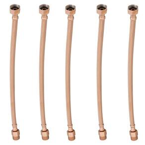 Kit 5 Engate Mangueira Flexível Rose Trançado Aço Inox 30Cm