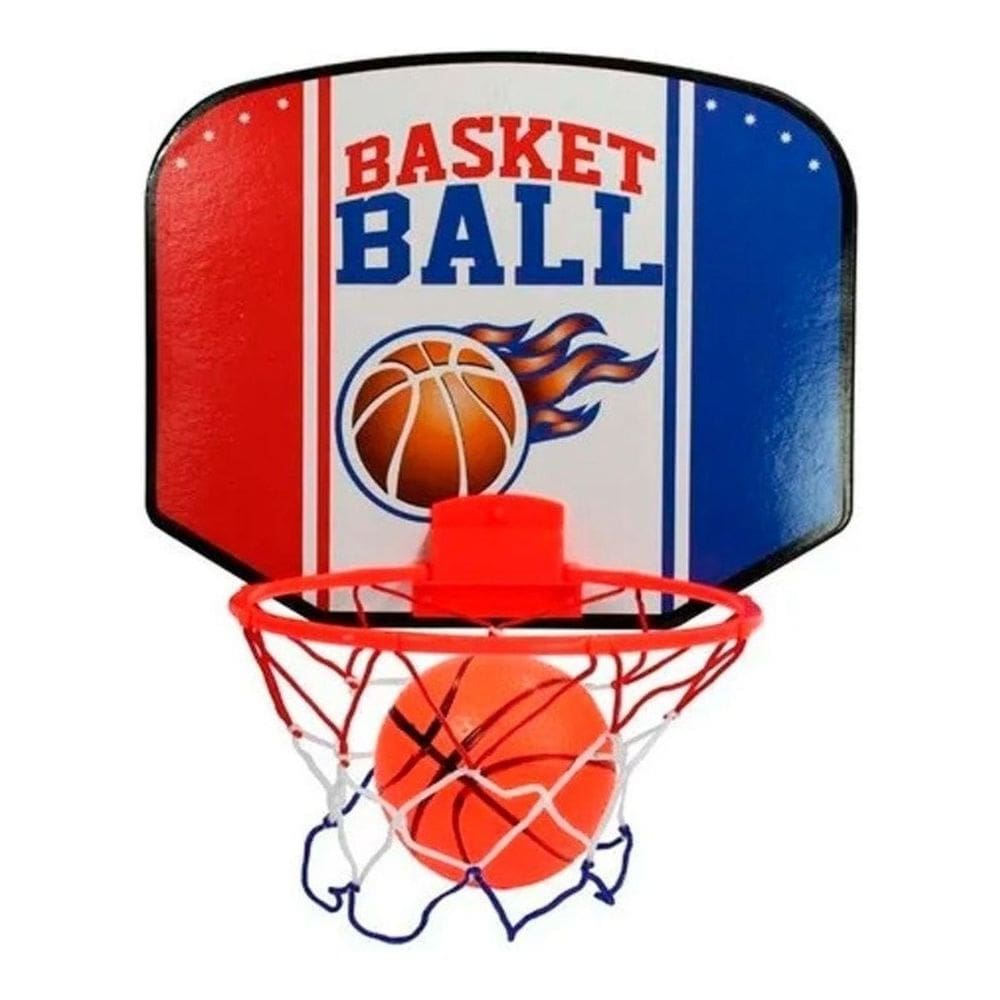 Cesta De Basquete Infantil Com Aro E Bola 30 X25 Cm