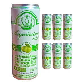 Kit 6 Aguas Saborizadas Acquissima 350 Ml Maca Verde