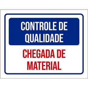 Kit 3 Placas Controle De Qualidade Chegada De Material