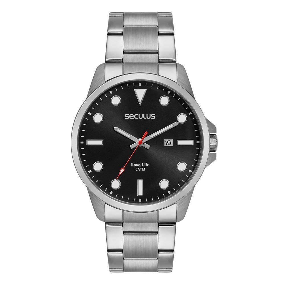 Relógio Seculus Masculino Ref: 44217G0Svna1 Casual Prateado