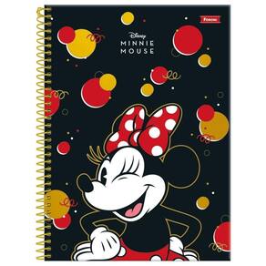 Caderno Minnie Mouse Disney Espiral 1 Matéria 80F Escolar