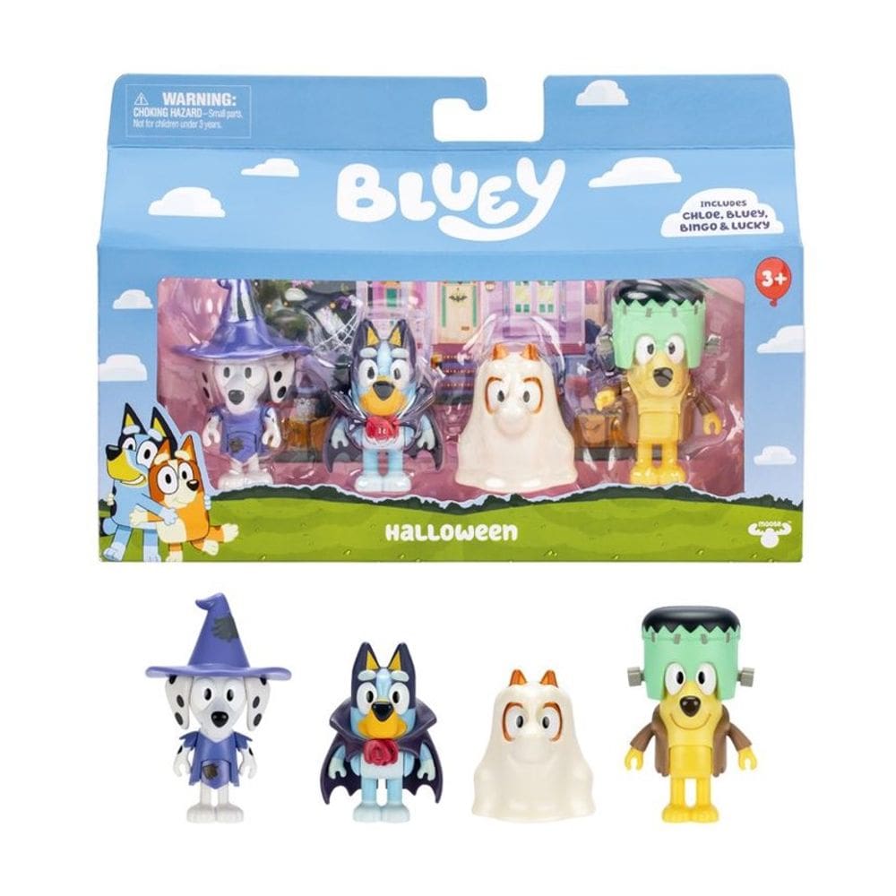 Mini Figuras Bluey Story Pack 4 Bonecos 7910 - Candide