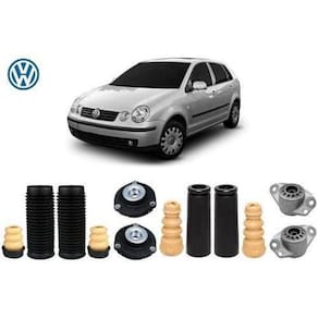 4 Kit Coxim Batente Dianteiro Traseiro Polo 2005 2006 2007