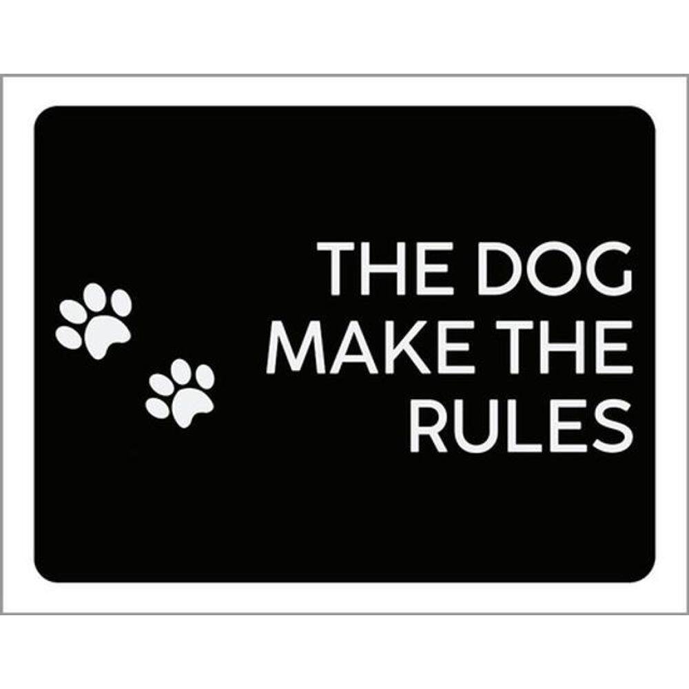 Kit 3 Placas The Dog Make The Rules
