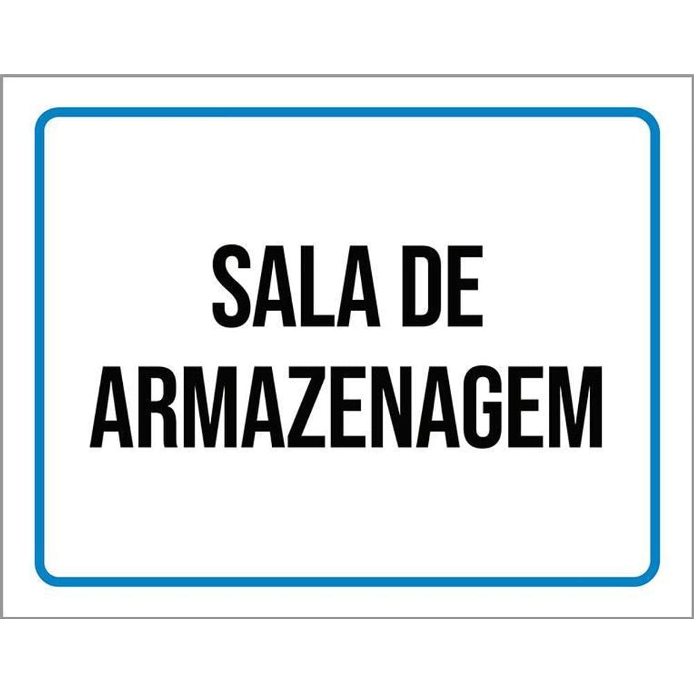 Placa Sinalização - Sala De Amarzenagem 36X46