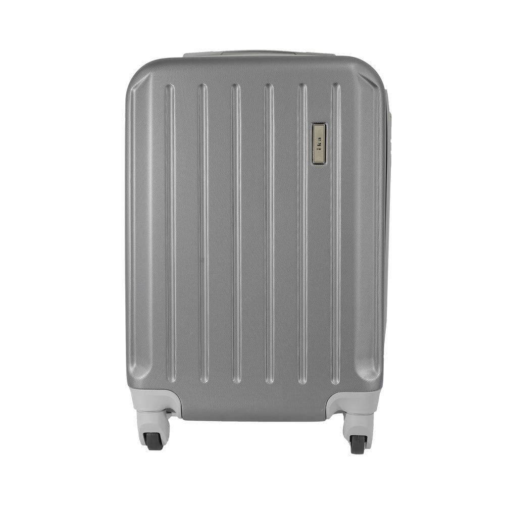 Mala de Bordo Abs para Viagem Ika Scorpion Cadeado Embutido Rodas Giro 360º - Cinza, P