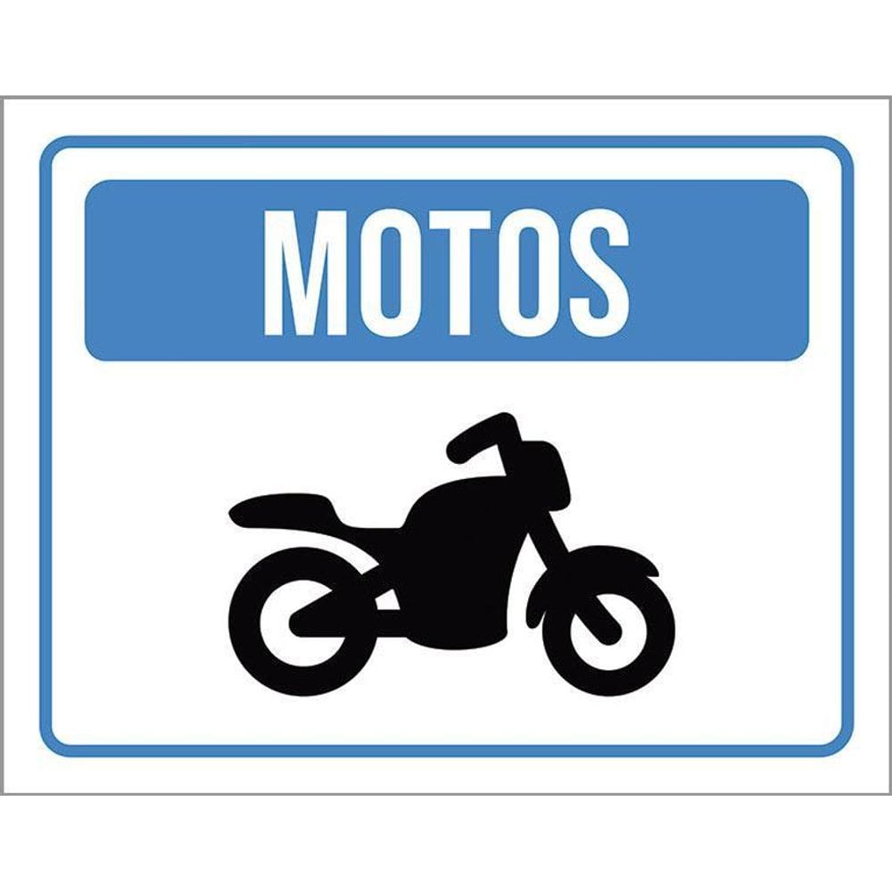 Placa De Sinalização - Entrada Estacionamento De Motos 36X46
