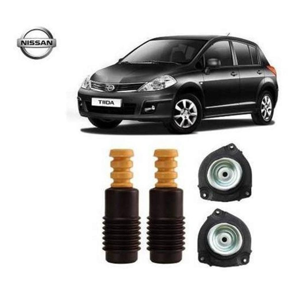 2 Kit Coxim Batente Dianteiro Nissan Tiida 2010 2011 2012 2013