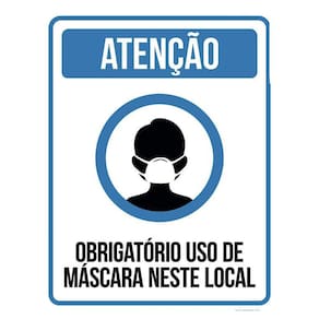 Kit 3 Placas Obrigatório Uso Máscara Neste Local