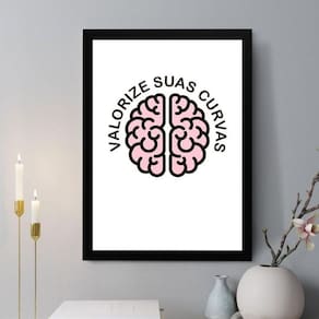Quadro Decorativo Valorize Suas Curvas 33X24Cm