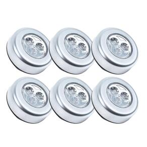 Kit 6 Lâmpadas Luminárias Adesivo Colante Toque Sem Fio Led