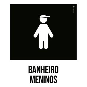 Kit 3 Placas Sinalização - Banheiros Meninos Desenho
