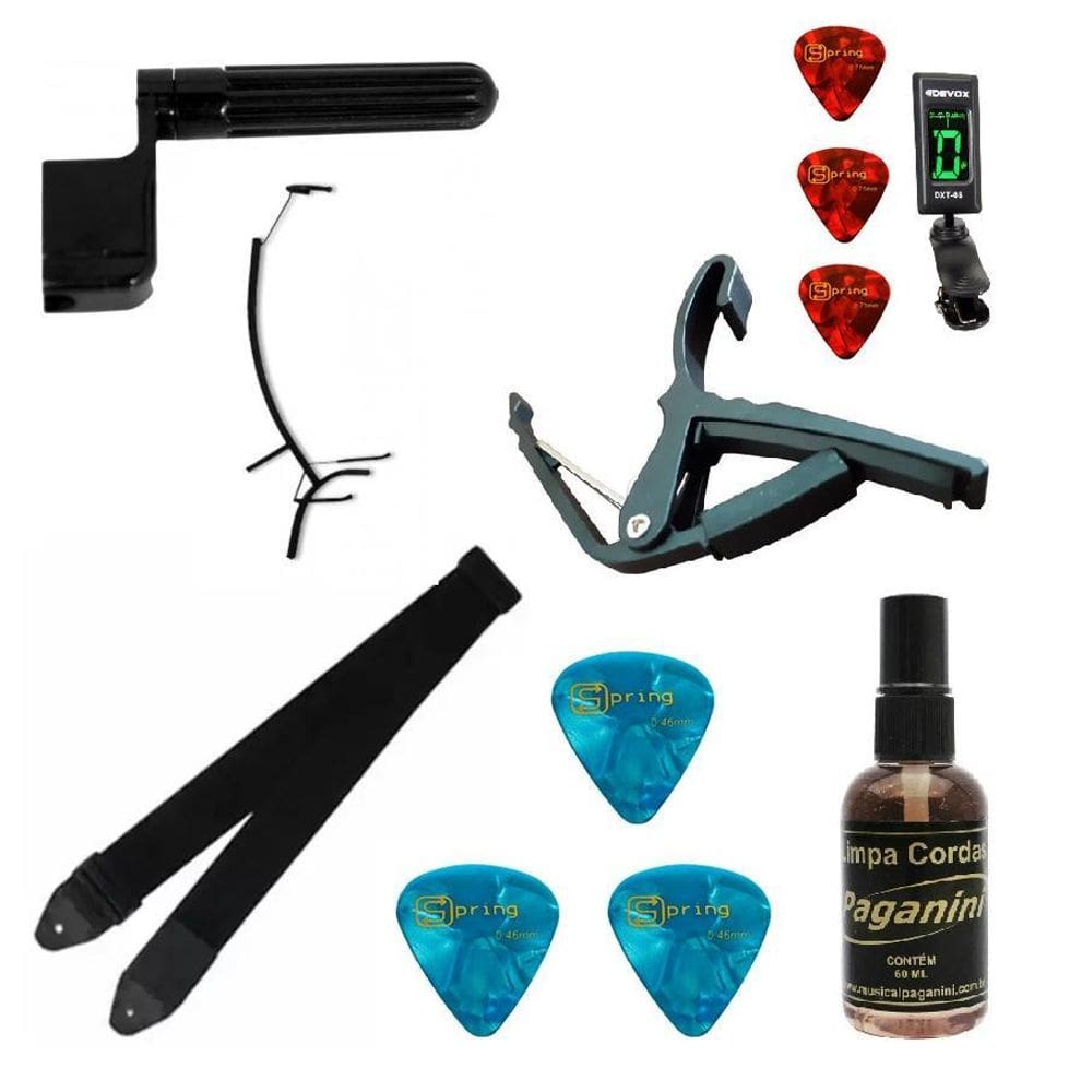 Kit Acessórios Para Instrumentos De Cordas Kit C/7 Itens