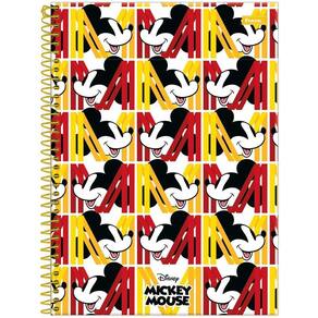 Caderno Mickey Mouse Disney Espiral 1 Matéria 80F Escolar