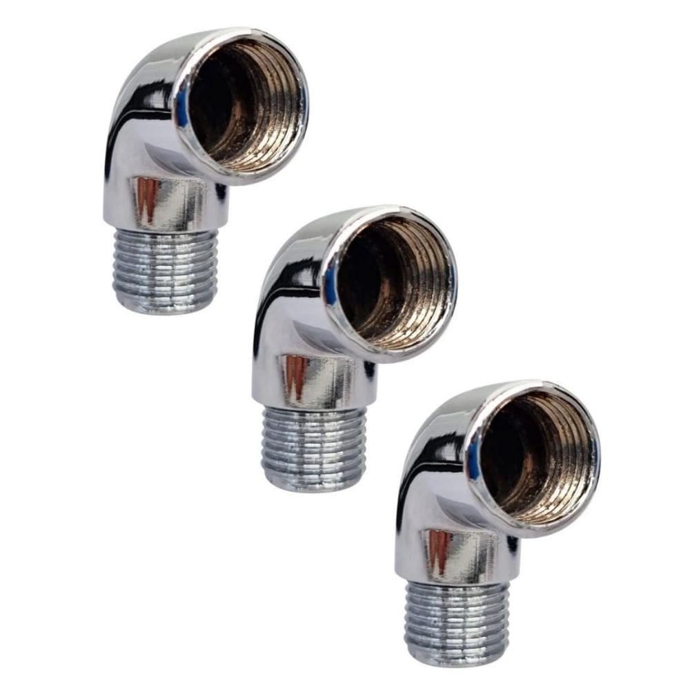 Kit 3 Joelho Cotovelo Curva Metal Crômado Rm X Rf 1/2`` X90