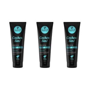 Gel Creme Haskell Cachos Sim 240G - Kit Com 3Un