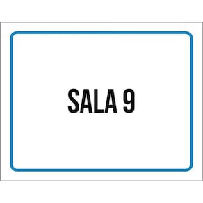 Kit 3 Placas Ambiente Sinalização Setor Sala 9