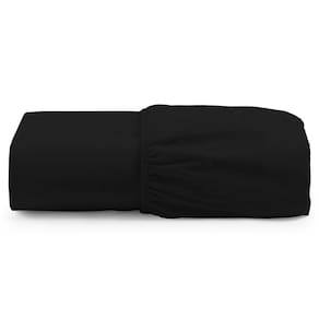 Lençol Unique Avulso De Baixo King Com Elástico Micro Percal 400 Fios - Preto