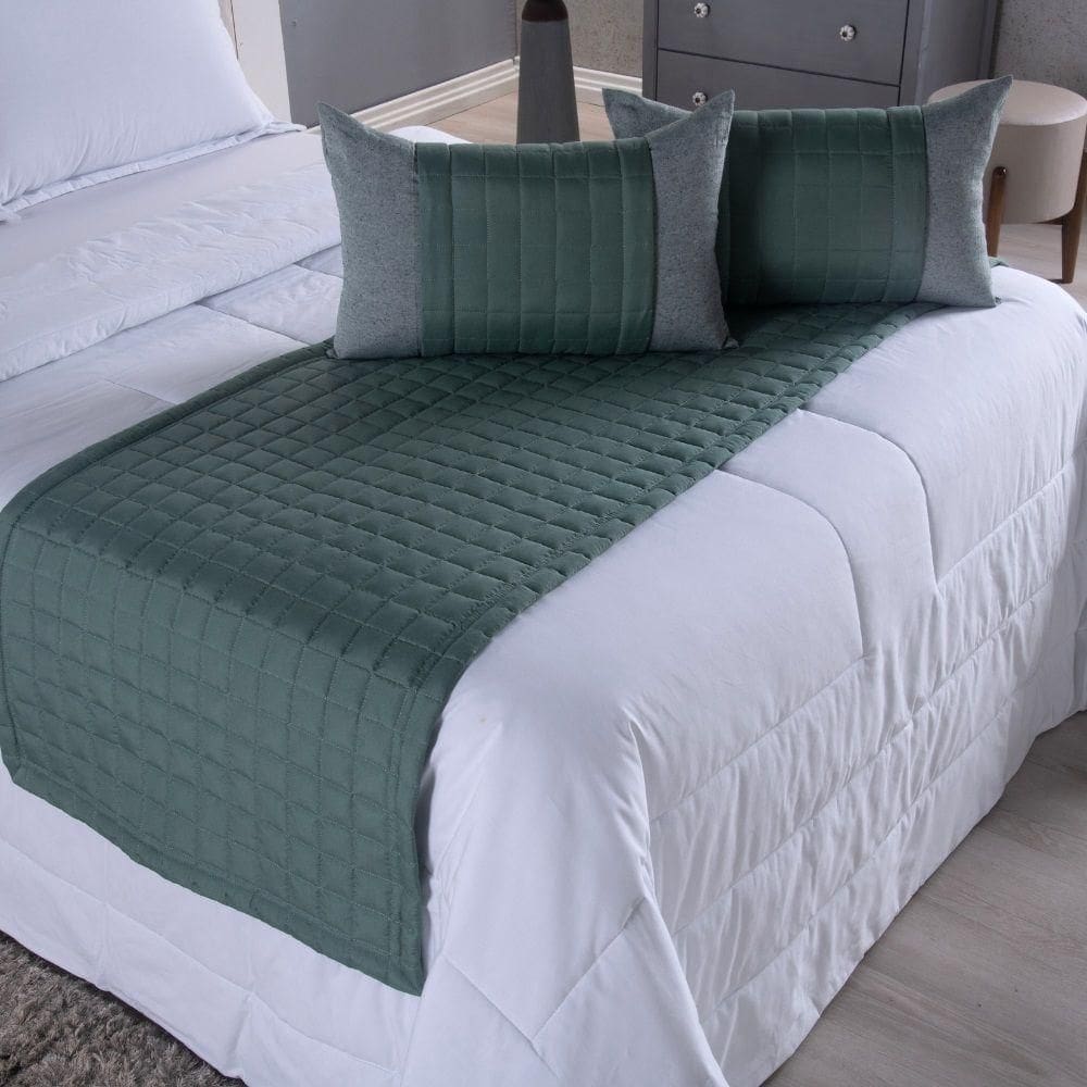 Peseira Queen Aurora 5 Peças Percal Verde