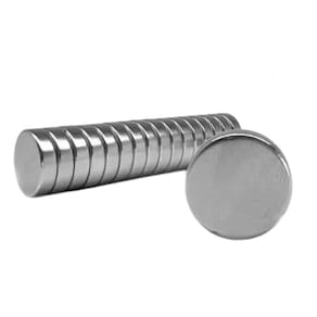 Kit com 10 Ímãs de Neodímio 12x3mm Disco Super Forte