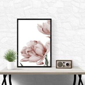 Quadro Foto Flor Moderna Rosê 24X18Cm - Com Vidro