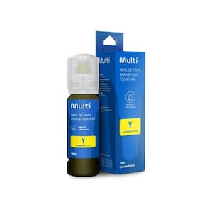 Refil de Tinta Multilaser - Compatível com Epson T504/544 - Amarelo - 100ML - RF030