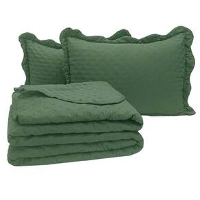 Cobre Leito Casal Vitoria Dupla Face 3pçs Verde