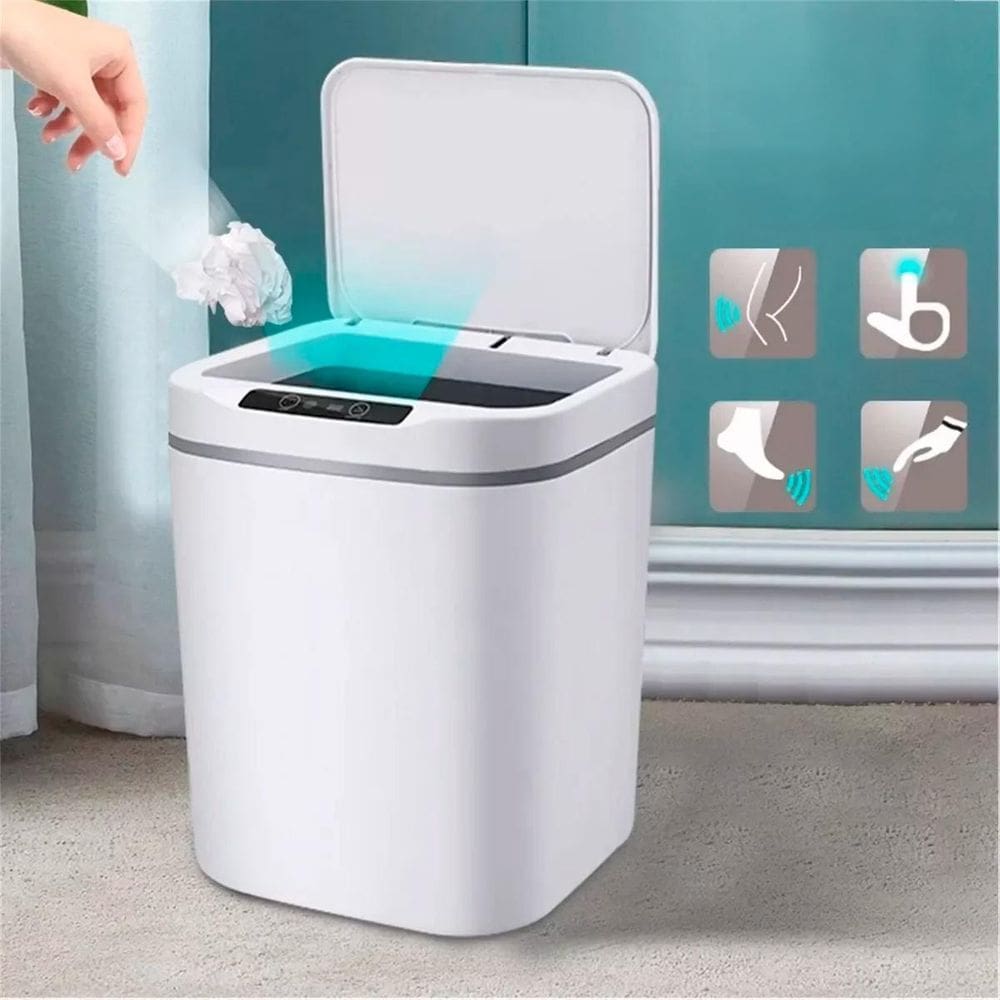 Lixeira Recarregável Usb Automática Com Sensor 16L