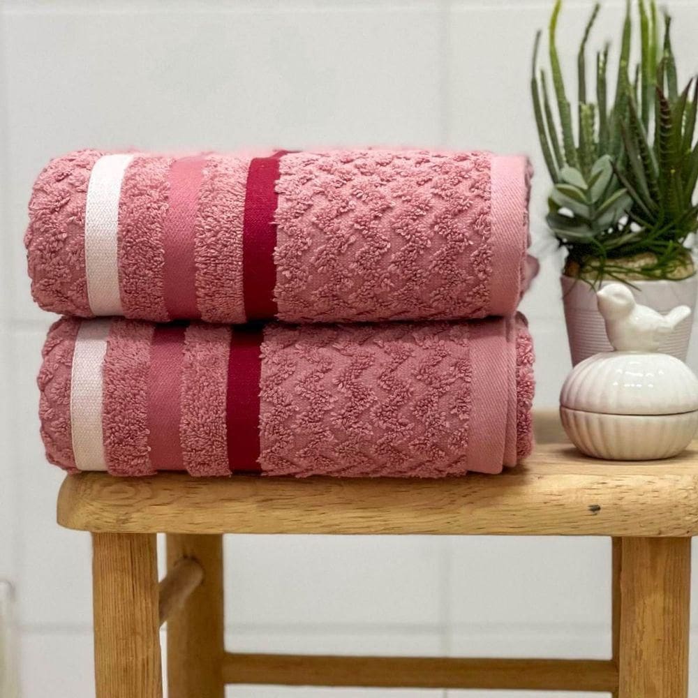 Toalha De Rosto Trento 50x70 Rosa