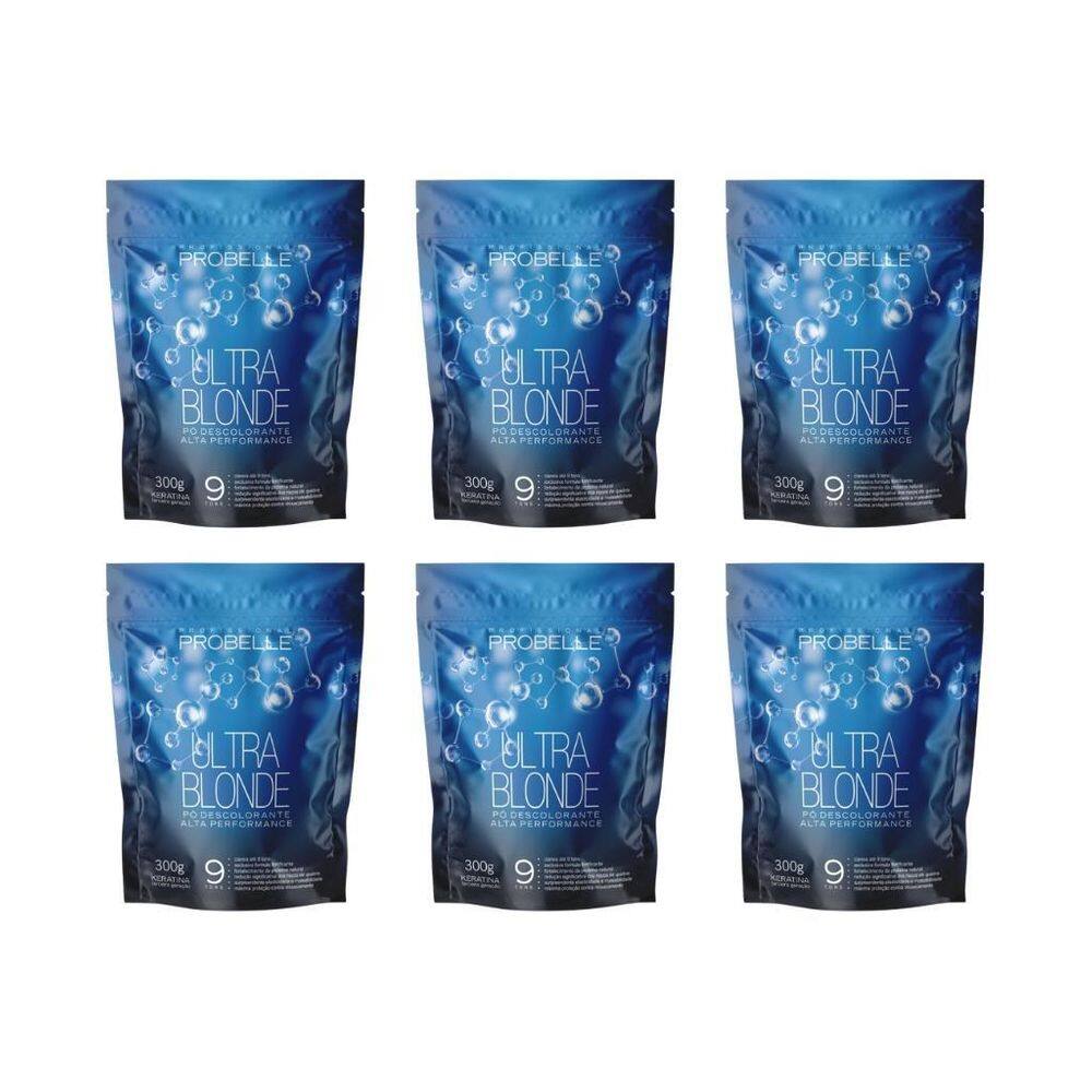 Po Descolorante Probelle 300G Dust Free - Kit Com 6Un