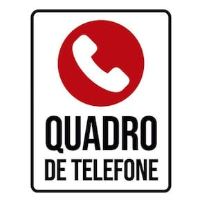 Kit 3 Placas Quadro De Telefone
